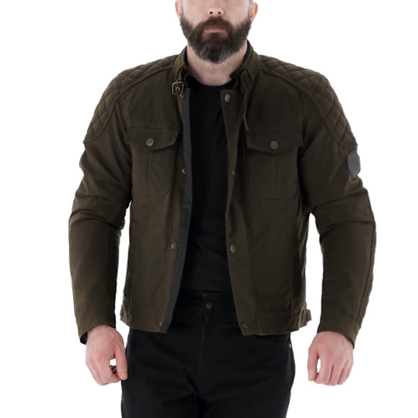 Oxford Holwell 1.0 Wax Textile Jacket - Green - FREE UK DELIVERY